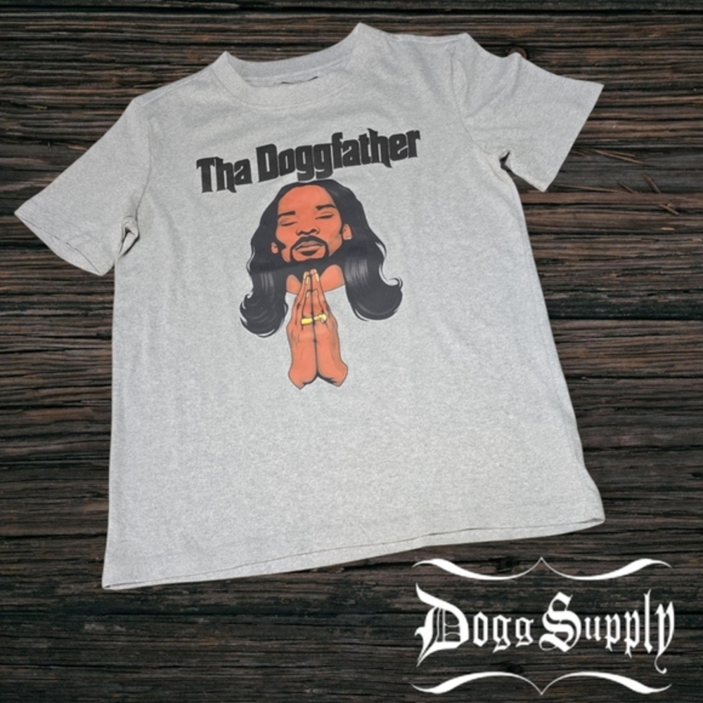 Youth Tha Doggfather Snoop Dogg Supply Graphic Tee Heather‎ Grey L (10/12)